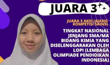 MEMBANGGAKAN !!! SALAH SATU SISWA SMA NEGERI 3 BANJAR RAIH PERUNGGU DI KOMPETISI SAINS TINGKAT NASIONAL